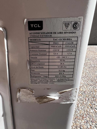 Aire Frío Calor Tcl 2250 Frigorías