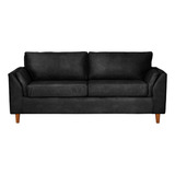 Sofa Milan 3c Cuero Kentucky Negro