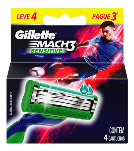 Carga Gillette Mach3 Sensitive Leve 4 Pague 3