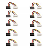 Adaptador Energia Molex 4 Pinos Para Sata Kit 10 Pcs