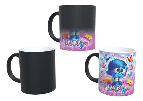 Caneca Mágica Divertidamente Emoções Tristeza + Caixinha