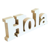 Adorno De Madera Hola 22 X 8 Cm