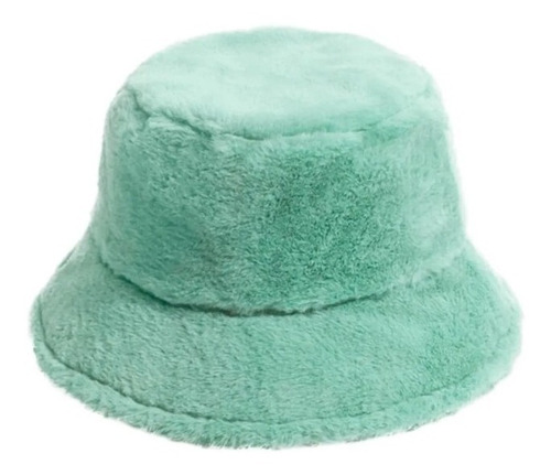 Gorro Pescador Peludo Felpa - Bucket Hat - Unicolor