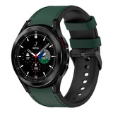 Pulseira Couro Sintético Para Samsung Watch4 Classic 46mm Cor Verde-escuro