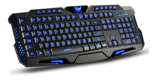 Teclado Gamer Usb Alambrico Iluminacion Led Multimedia M200 Color Del Teclado Retroiluminado