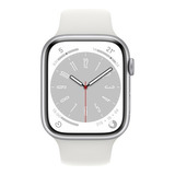 Apple Watch S8 45m Prata Pulseira Branca Novo Envio Imediato