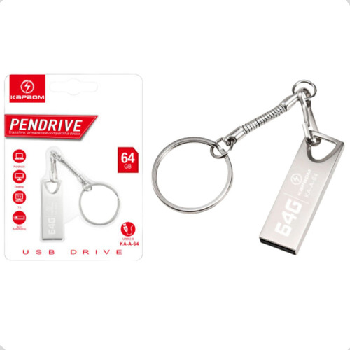 Pendrive 64gb - Kapbom Pen Max 2.0 Metal Para Pc Notebook