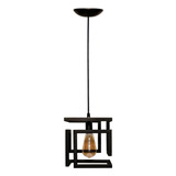 Pendente Lustre Industrial De Teto Infinity Preto