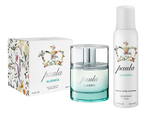 Perfume Paula Mujer Alegría Edt 100 Ml + Deo 123 Ml 