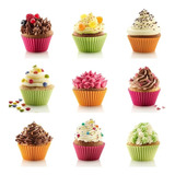 Set Moldes Silicona Cupcakes Magdalenas Muffins X 6 Unidades