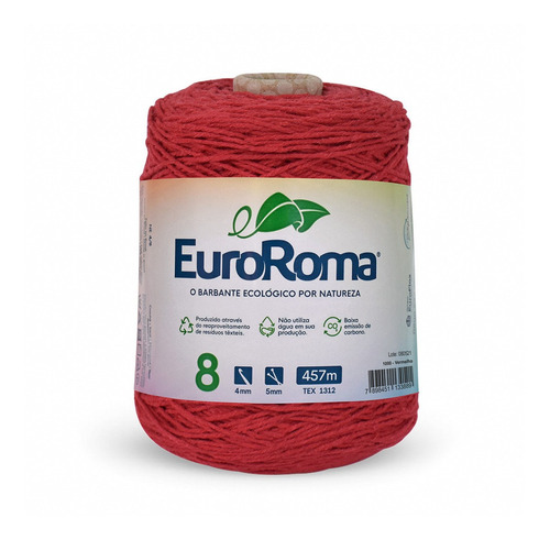 Barbante Colorido Euroroma N° 8 457 Metros 600g Crochê Tricô