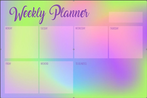 Planner Semanal Calendario Pintarrón Niñas