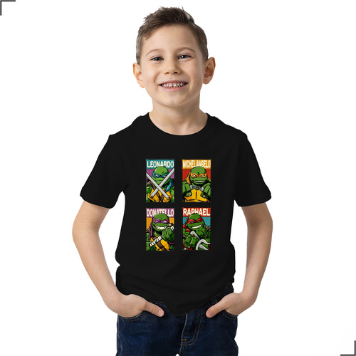 Camiseta Básica 100%algodão Tartaruga Rafael Ninja Donatello