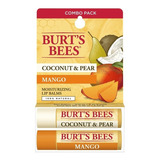 Bálsamo Labial Burt's Bees Coco Y Pera & Mango 2 Un