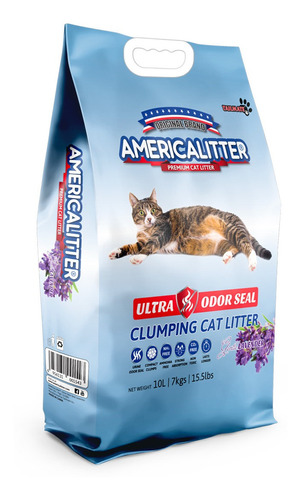 Arena Sanitaria America Litter Ultra Odor Seal Lavanda 7kg