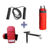 Bolsa De Boxeo 90 Cm + Guantin + Relleno + Soga + Soporte