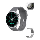 Smart Watch Dt 4 Mate Gris C/ 2 Mallas + Vidrio Protector