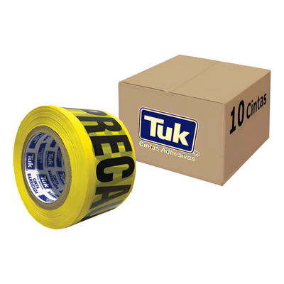 Cinta Precaucion Seguridad Amarilla 75mm X 100m Pack 10 Pzas Color Amarillo | Envío gratis