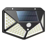 Foco Solar Led Exterior 100 Led Con Sensor De Movimiento