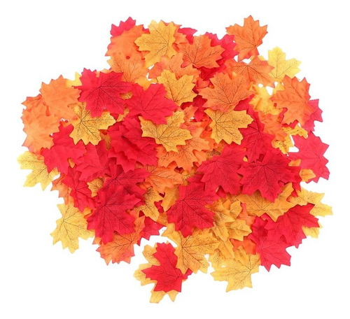 500 Peças De Pano Artificial Maple Folhas Multicolor Outono
