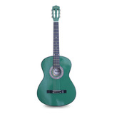 Guitarra De Madera 39  Funda Y Set De Cuerdas Color Green