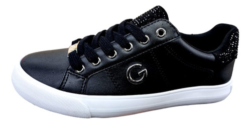 Tenis G By Guess Original Orsana Negro Con Pedrería Casual