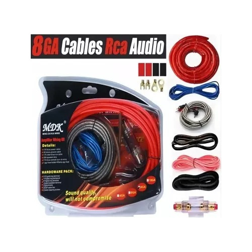 Kit Instalación Rca De Cable De Audio Estéreo Para Coche 8ga