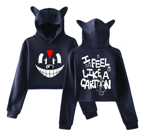 Sudadera Con Capucha Y Orejas De Gato Con Dibujos Animados D