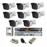 Kit Dvr 8 Canais Hikvision Acusense / 08 Cameras Hilook Full