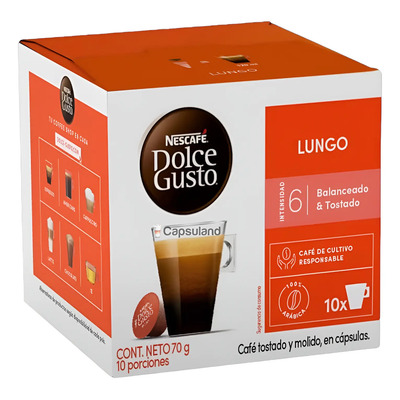 Caja X 10 Capsulas Cafe Lungo Nescafe Dolce Gusto Capsuland | MercadoLibre