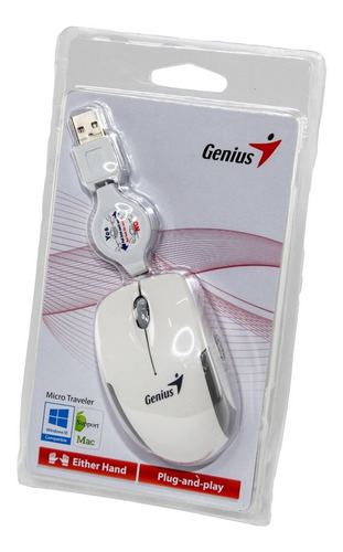 Mouse Genius Micro Traveler Retractil 1600 Dpi Mac Win Htec