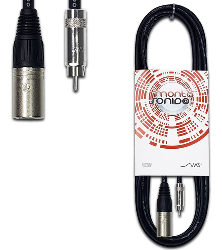 Cable Audio Xlr Macho Macho A Rca 7 Mts Neutrik Profesional