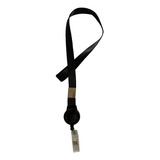 10 Lanyard  Yoyo Para  Porta Credencial Extendible Negro