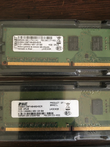 Memória Ram 8gb 2x4gb Smart Sh564128fh8n0qhscr