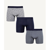 Boxer Hombre Seven Fleat Gris Poliéster 45000217-777