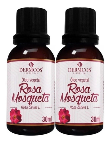 2 Oleo Vegetal Rosa Mosqueta 30ml Hidratante Aromaterapia