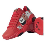 Tenis Urbano Suela Osos Escandalosos 23/26.5 Plataforma Rojo