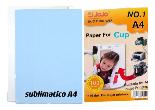 Papel Sublimatico A4 Fundo Azul 500 Folhas - Profissional