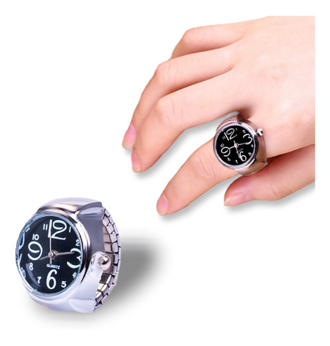 Anillo Reloj Mini Real Elegante  Miniatura Ringwatch Novedad