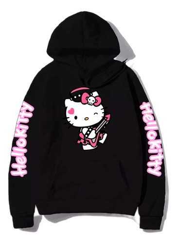 Blusa Moletom Hello Kitty Gatinha Roqueira 837