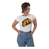 Blusa Blanca Mexicana De Comida Tipica Moderna Para Mujer