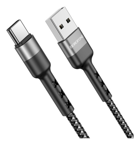Cable Carga 2.4a Para Microv8 /tipoc/ltcompatible Con iPhone Color Negro Tipo C