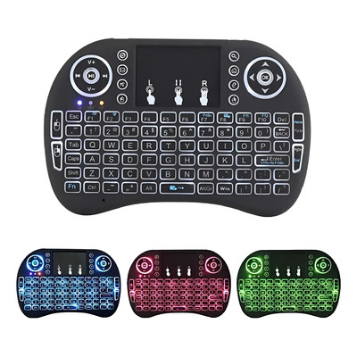 Zh Mini Teclado Inalambrico Touchpad Iluminado Smart Tv H. | Meses sin interés