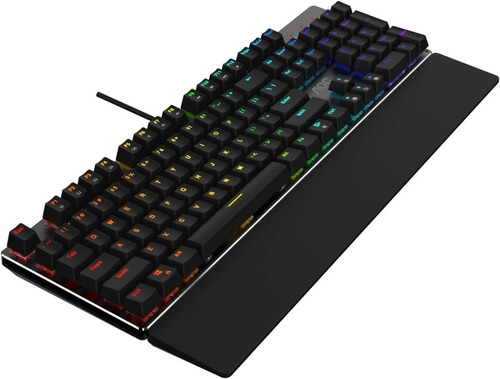 Teclado Mecanico Aoc Gaming Full Rgb, Interruptores Outemu Color Del Teclado Negro