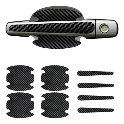 Protector Manija Vinil Fibra Carbono Auto Universal 8pzs | MercadoLibre