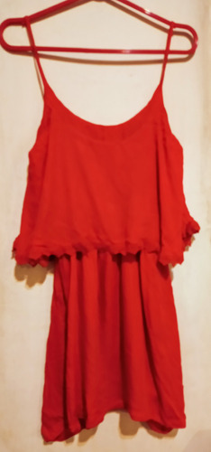 Vestido Rojo Liviano Corto Tmedium