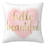 Jagfhhs Hola Hermosas Fundas De Almohada, Color Rosa Dorado,