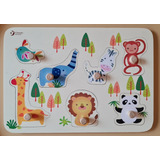 Classic World Puzzle Encastre Didactico De Madera Zoo