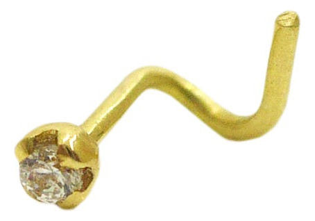 Piercing Nariz Oro 18k Modelo Flor Con Piedra Para Mujer