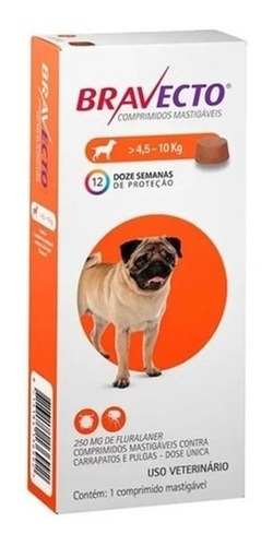 Bravecto Para Cães  De 4,5 A 10 Kg  